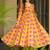 Yellow heavy digital printed heavy rayon gown palazzo style