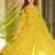 Yellow heavy digital printed heavy rayon gown palazzo style