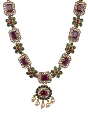 Multicolor flower necklace set 3