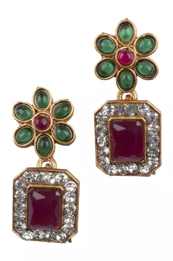 Multicolor flower necklace set
