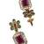 Multicolor flower necklace set