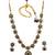 Green flower necklace set