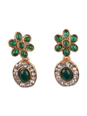 Green flower necklace set 4