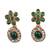 Green flower necklace set