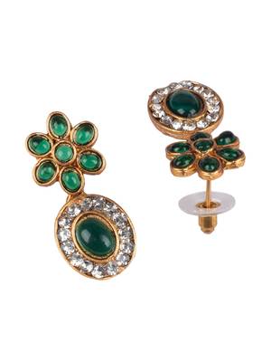 Green flower necklace set 5