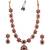 Red flower necklace set