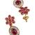 Red flower necklace set