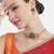 Minimalist green kemp floral choker set