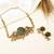 Minimalist green kemp floral choker set