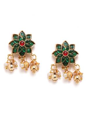 Minimalist green kemp floral choker set 4