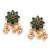 Minimalist green kemp floral choker set