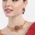 Minimalist red kemp floral choker set