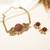 Minimalist red kemp floral choker set