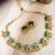 Divine petal inspired green necklace set