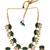 Divine petal inspired green necklace set