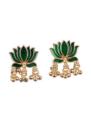Divine petal inspired green necklace set 3