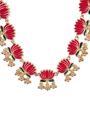 Divine petal inspired multicolor necklace set 3