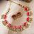 Divine petal inspired pink necklace set