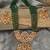 Ad emeralds studded green beads layered long necklace