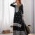 Black colour chinnon silk heavy embroidery work fully stitched salwar suit
