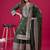 Green colour chinnon silk heavy embroidery work fully stitched salwar suit