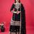 Black color faux georgette embroidery work sharara set