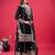 Black color faux georgette embroidery work sharara set