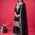 Black color faux georgette embroidery work sharara set