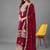 Red color faux georgette embroidery work sharara set