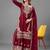 Red color faux georgette embroidery work sharara set