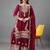 Red color faux georgette embroidery work sharara set