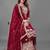 Red color faux georgette embroidery work sharara set
