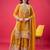 Yellow color faux georgette embroidery work sharara set