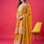 Yellow color faux georgette embroidery work sharara set