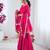 Pink color mal chnaderi silk mirror work and hand work sharara set