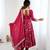 Red color hevay faux georgette embroidery work gown