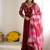 Maroon color crunchy silk embroidery work gown