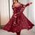 Maroon color crunchy silk embroidery work wedding wear gown