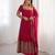 Rani color heavy georgette wedding wear embroidery work long gown