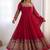 Rani color heavy georgette wedding wear embroidery work long gown