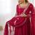 Rani color heavy georgette wedding wear embroidery work long gown