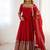 Red color heavy georgette wedding wear embroidery work long gown