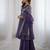 Lavender color crunchy silk embroidery work wedding wear salwar suit