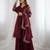 Maroon color crunchy silk embroidery work wedding wear salwar suit