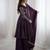 Violet color crunchy silk embroidery work wedding wear salwar suit