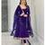 Purple color bandhni print with embroidery work functional wear gown