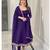 Purple color bandhni print with embroidery work functional wear gown