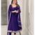 Purple color bandhni print with embroidery work functional wear gown