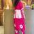  women pure cotton printed pink kurta with pant