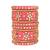 Gold plated traditional silk thread handcrafted mirror work embellishments bangles chuda bangle set for bridal
